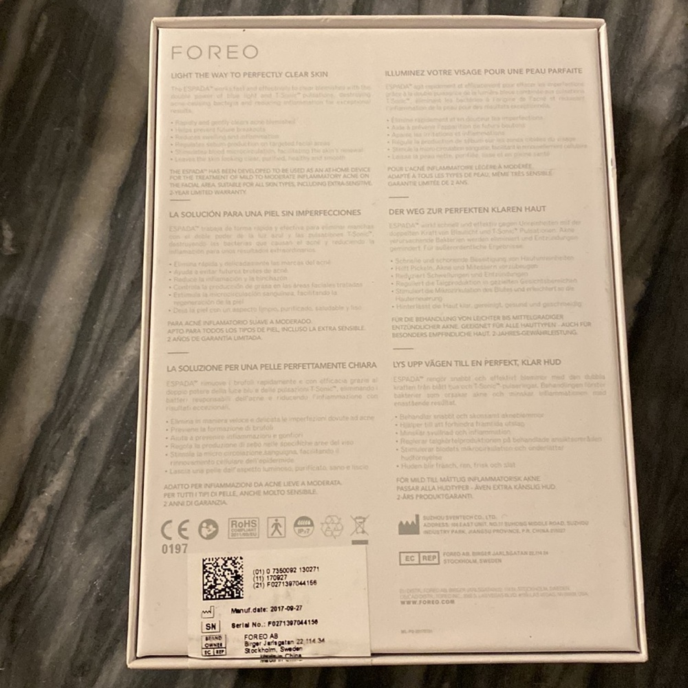 FOREO Espada Cobalt Blue Light Acne Treatment NEW IN BOX! - Picture 4 of 4